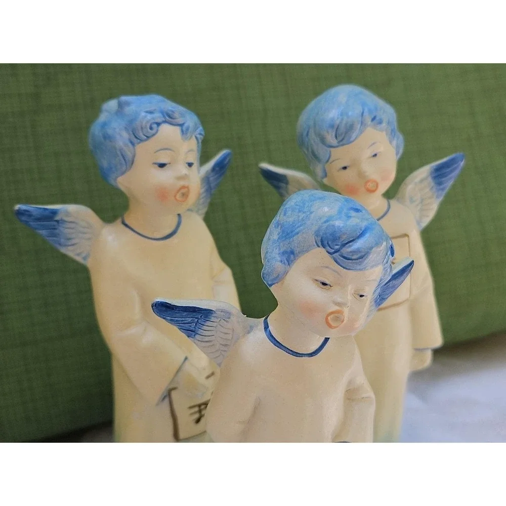 Vintage MCM Christmas Angel Set Singing Choir 7